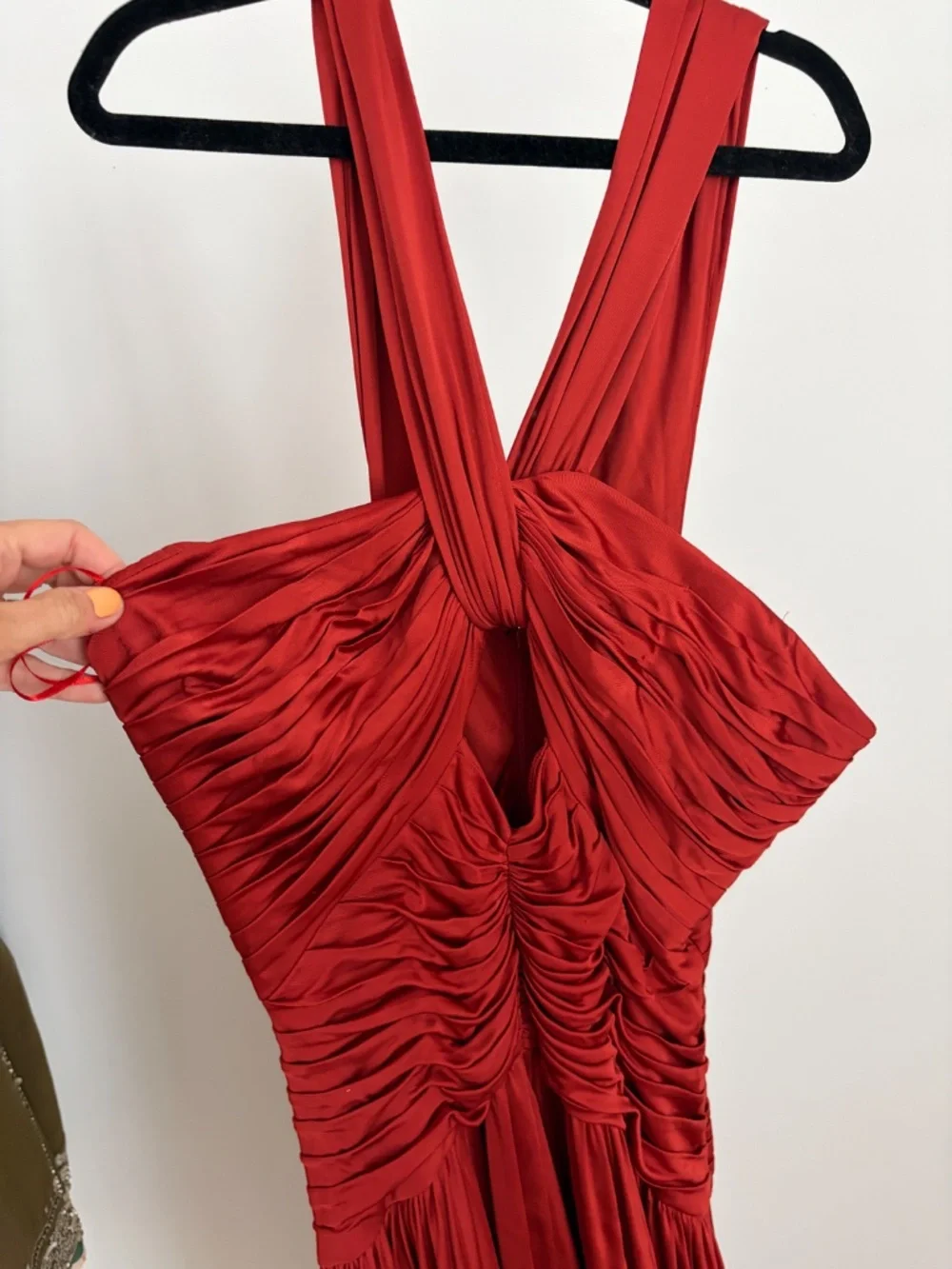 AMUR Hoper Dress Gown Red Saffron SZ 6 NWT - Picture 7 of 9